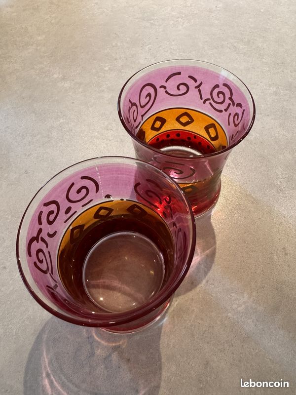 Lot De 2 Sous-Verres Voiture Roses En Néoprène - Anti-Poussière Diamètre 6,9 Cm