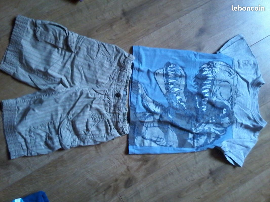 Bermuda et t shirt dinosaure 4ans (image 1)