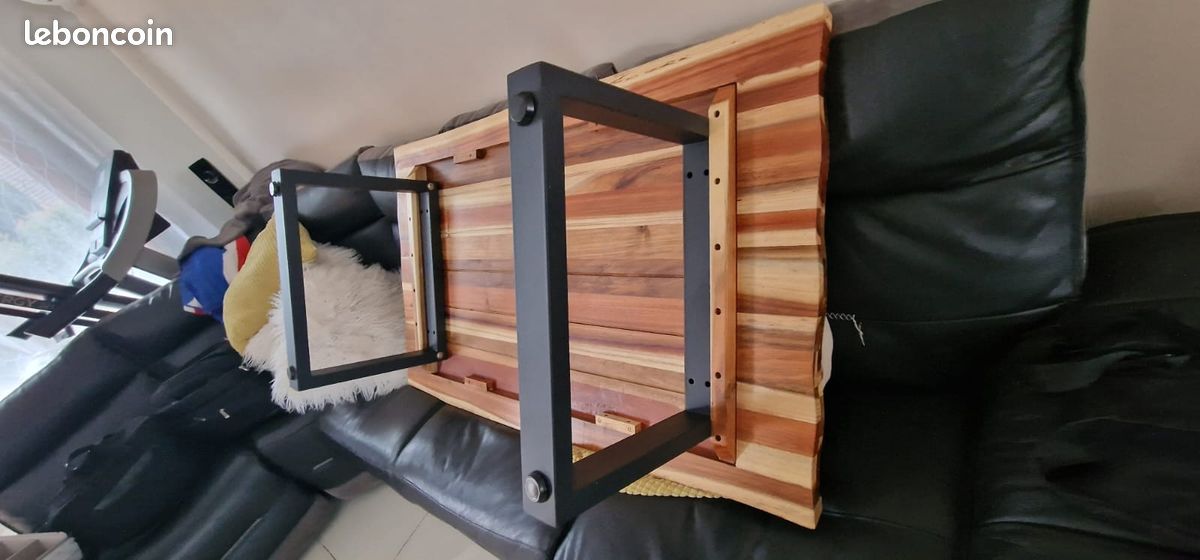 Table+ basse Live edge, table basse en chêne, table en bois, table rustique - 400 (image 5)