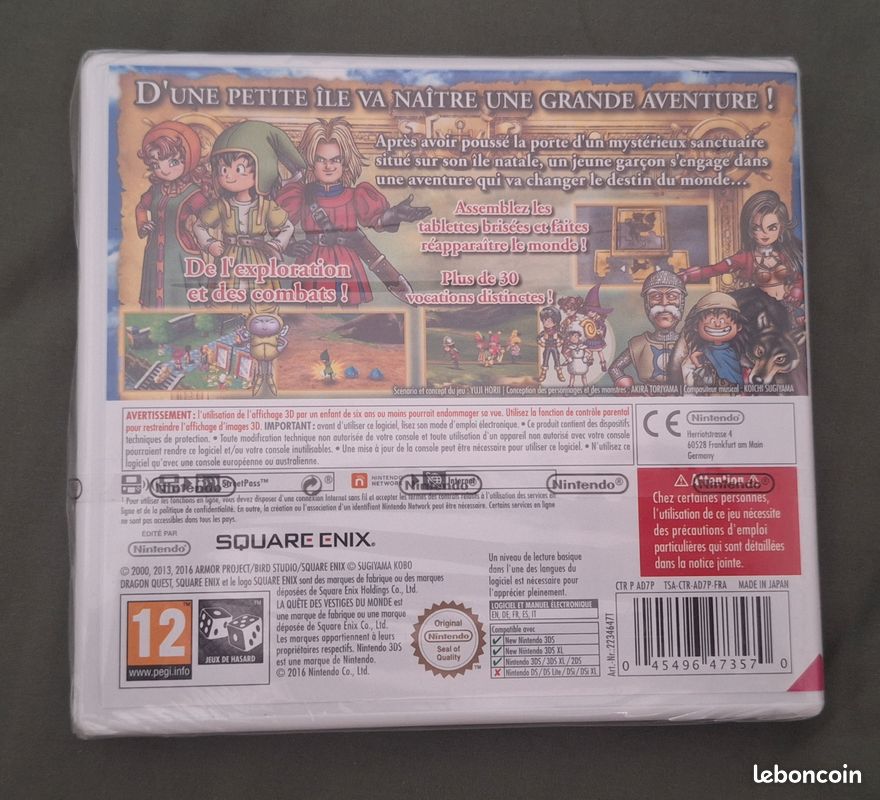 Dragon Quest VII : La Quête Des Vestiges Du Monde – NEUF – Nintendo 3DS