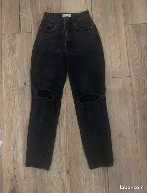 Jean mom noir Zara Vêtements