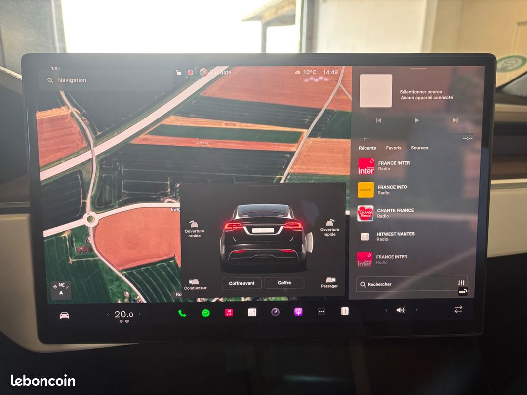 TESLA MODEL-X 100D ELECTRIC 685ch 296PPM 100KWH PALLADIUM 4WD DUAL-MOTOR BVA / VOLANT YOKE - FSD NIVEAU 4 (image 19)