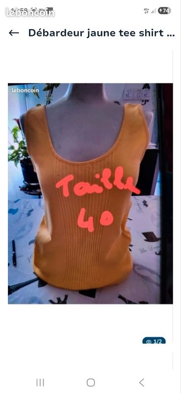 Tee shirt 3 euros pièce taille 38 40 et 42/44 ( aad20) (image 4)