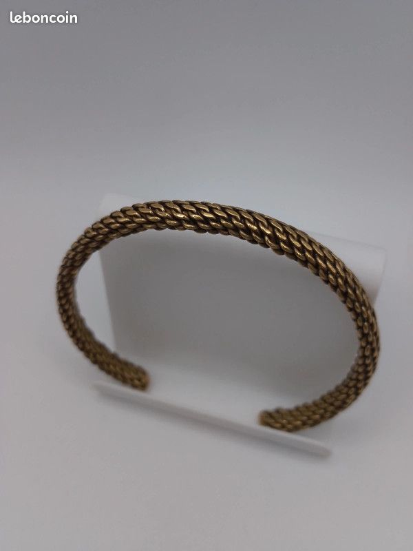 ✨ Bracelet effet chaîne – Couleur or ✨ Produit Neuf – Réglable – En laiton doré (image 2)