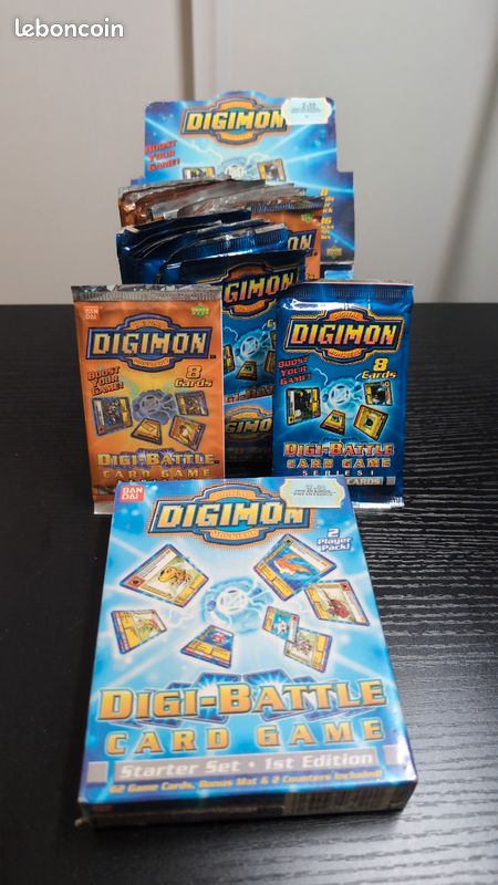 Digimon Booster premire et deuxime serie + deck neuf scell 1999-2000 ang  / anglais 1re edition rare vintage - Collection