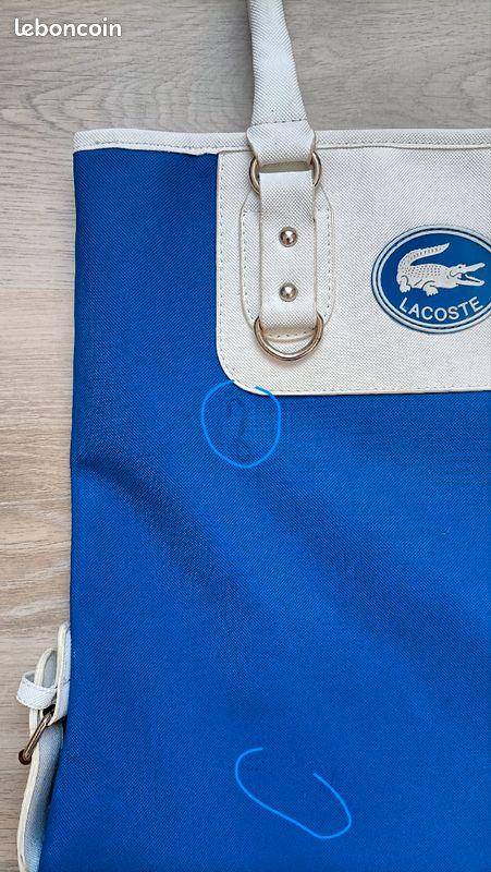 Sac Lacoste femme bleu vintage (image 9)