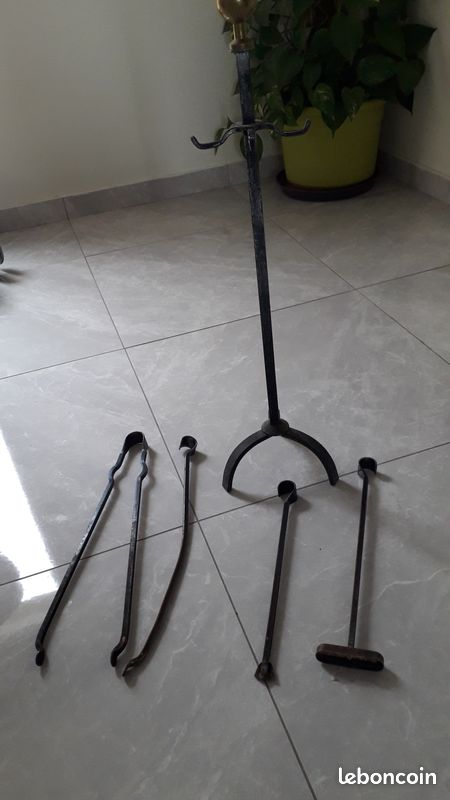 Valet De Cheminée 4 Accessoires En Fer forgé (image 2)