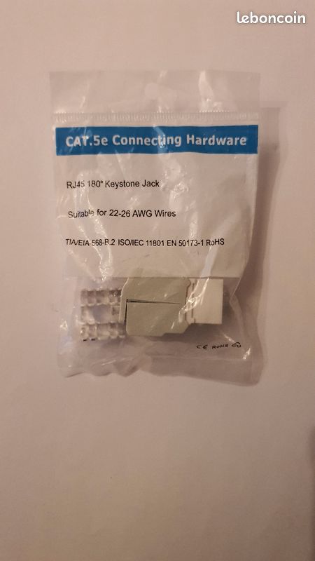 ✅ ENCORE DISPO ✅ 13 Connecteurs RJ45 Noyau blanc CAT5e non blindé UTP sans outil (image 4)