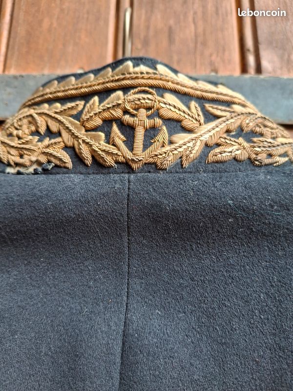 Veste Courte Militaire H&M Bleu Marine Liserets Dorés Taille 36 - Neuf Reconditionnée