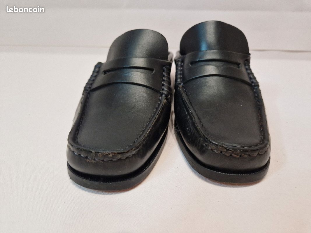 Mules style mocassin en Cuir noir (image 2)