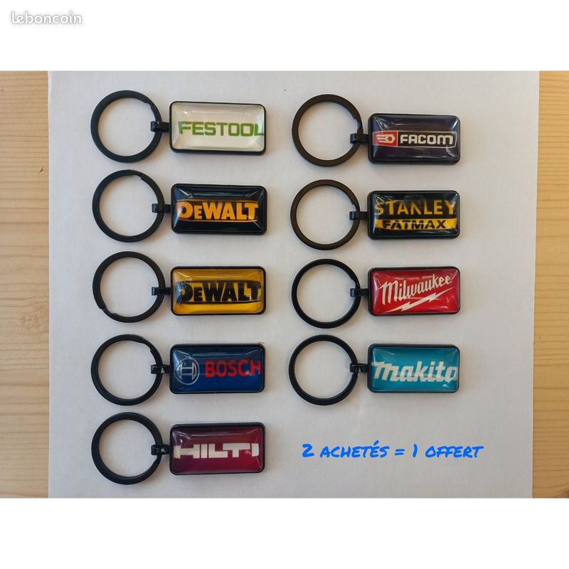 Porte-clés outillages pro Dewalt Bosch Hilti Festool Makita Facom Milwaukee Hikoki Metabo Virax STIHL (image 1)