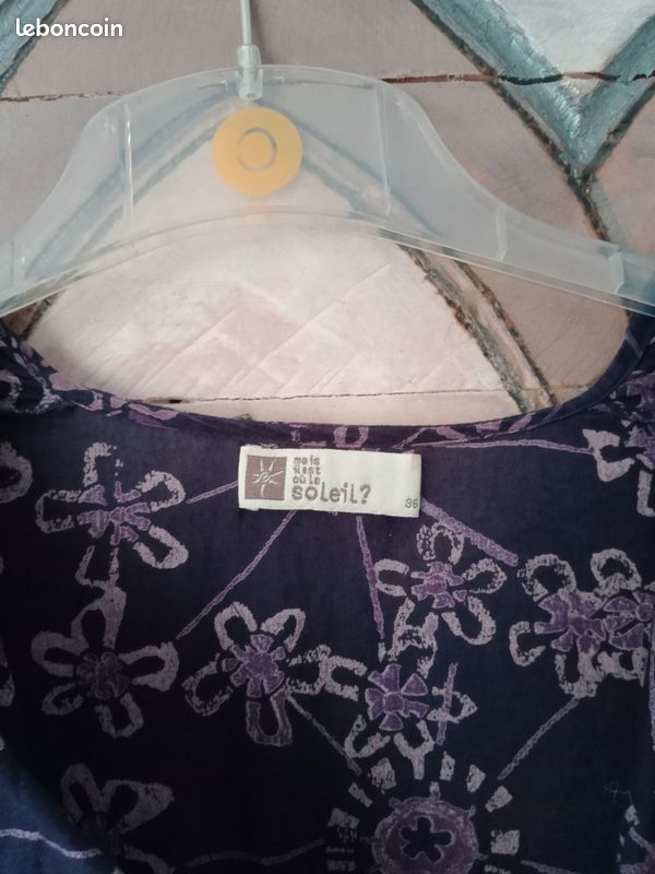 Barboteuse Femme Manches Longues Violet Ombré Rose Pailleté - Taille XS Neuve Avec étiquette