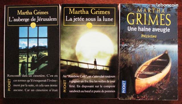 Lot 3 romans MARTHA GRIMES Pocket Policier (image 1)