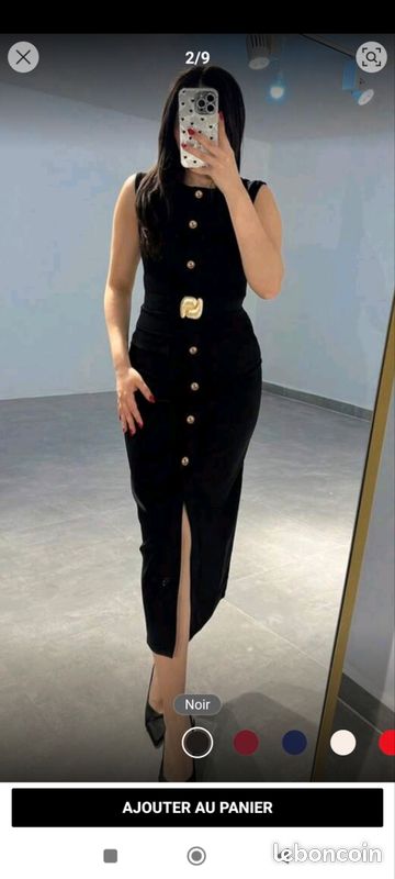 Robe Noire Femme Papaya Taille 8 - Neuve Avec étiquette, Coupe Régulière, Style élégant