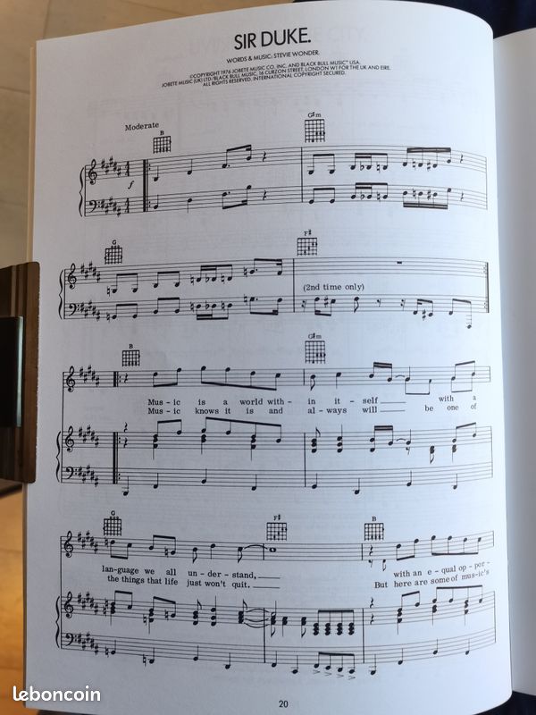 Recueil de partitions du chanteur Stevie Wonder «The Stevie Wonder collection» (image 4)