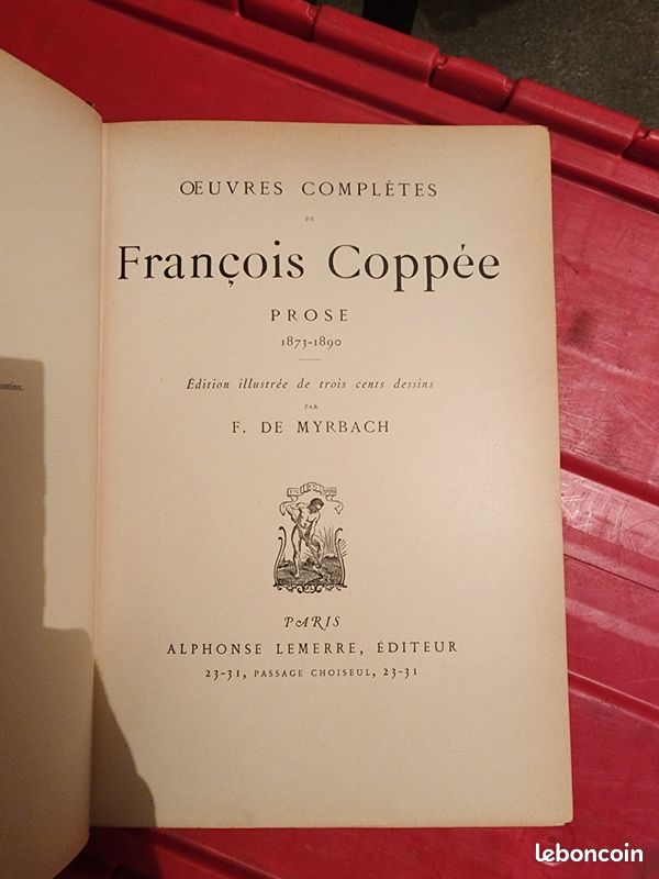 Livre œuvres complète François coppee (image 1)