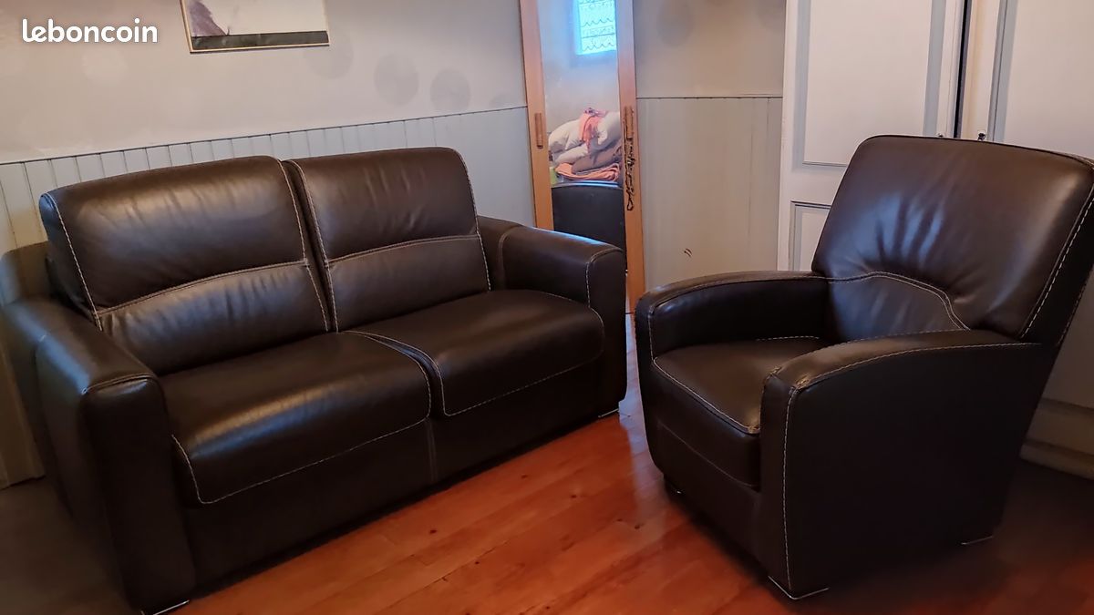 Canape et fauteuil cluir pleine fleur (image 3)