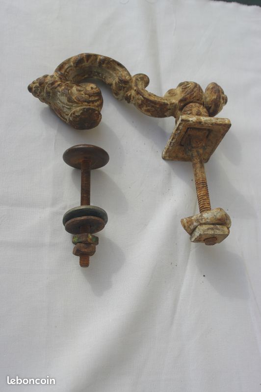Heurtoir de porte diable faune sculpture fer de style antique - 35 cm - France