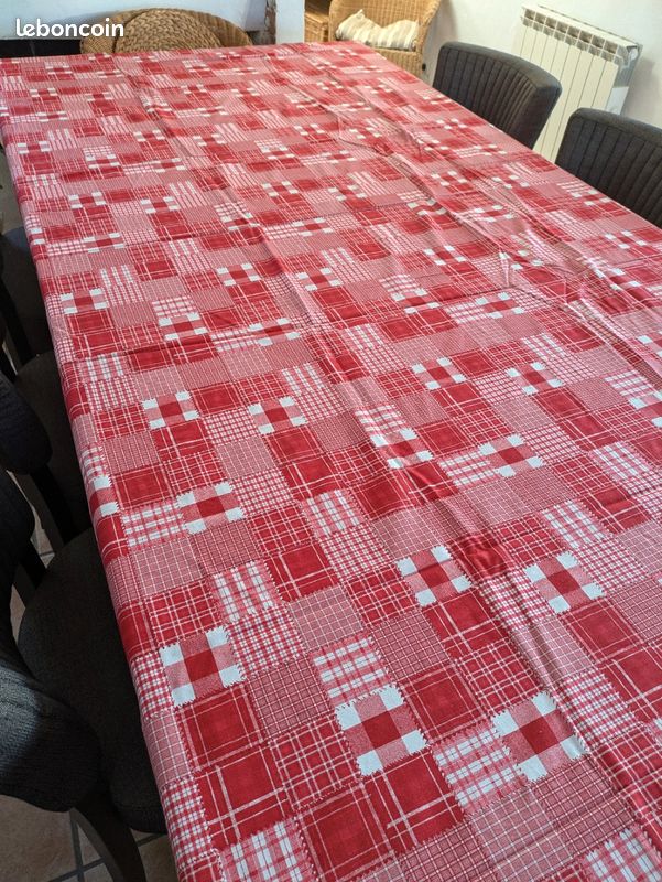Tissu vintage carreaux rouge (image 3)