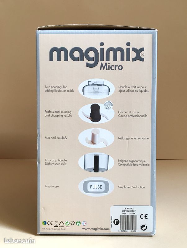 Hachoir- Mixeur Magimix Micro Chromé Mat (image 12)