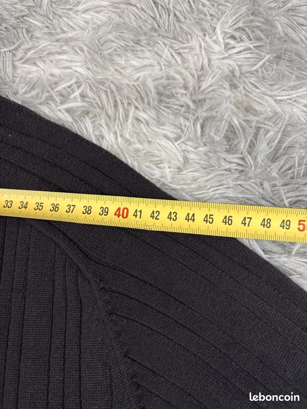 Cardigan Eden Park zippé coton maille noir taille L (image 9)