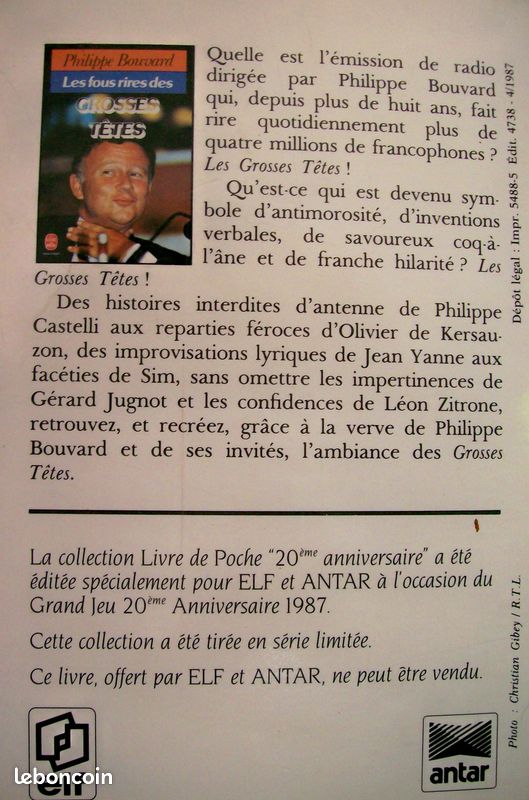 Les fous rires des grosses têtes par Philippe bouvard TBE (image 2)