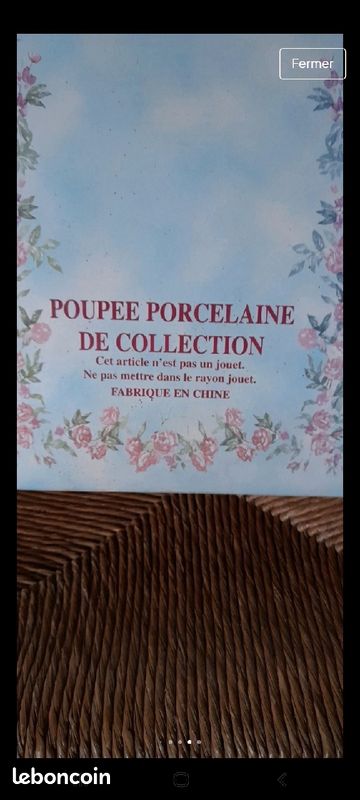 Poupée Frédérique Porcelaine de collection vintage 45cm (image 7)