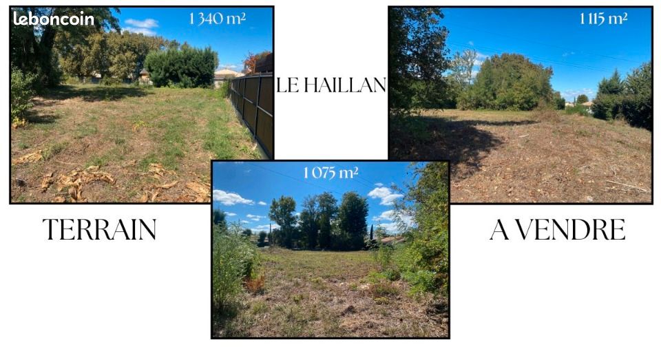 Terrain 1075 m² · au Haillan · 290 000 €