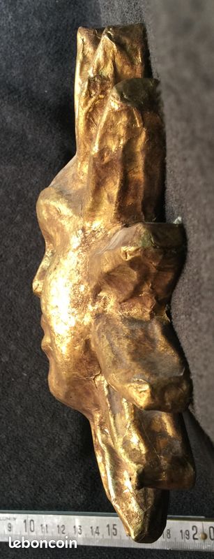 Soleil en papier mâché doré - à accrocher (image 3)