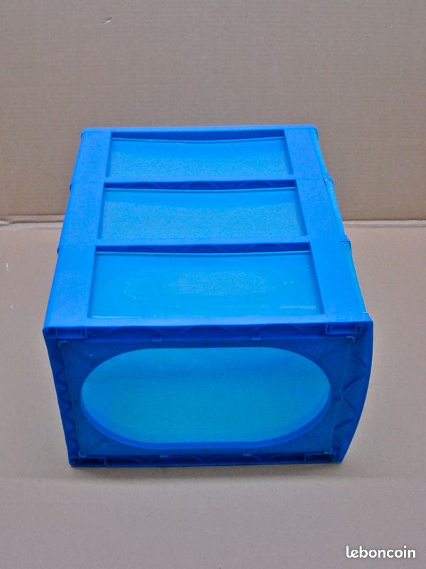Boîte De Rangement 3 Plateaux - Taille Jumbo (17 X 8 X 8.75 Pouces) - Couleur Bleue - Marque Electronix Express - Neuf