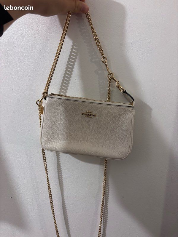 Sac à main Coach cuir blanc (image 1)
