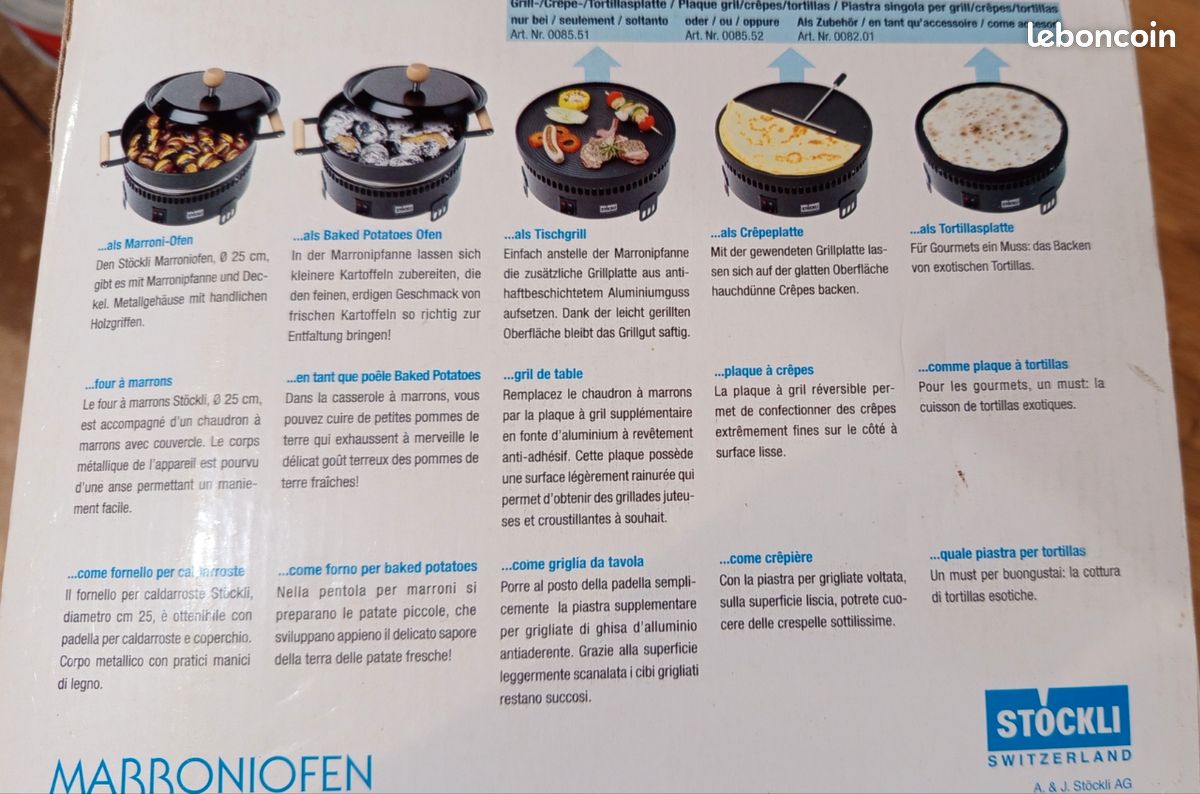 Neuf four à marrons Stockli (image 7)