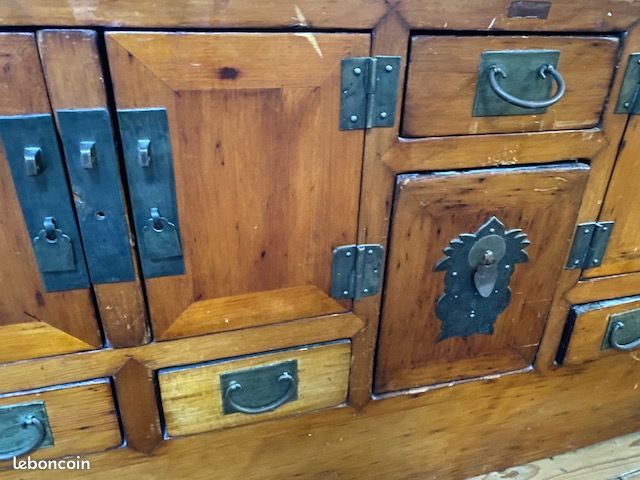 Commode de rangement bois massif (image 2)