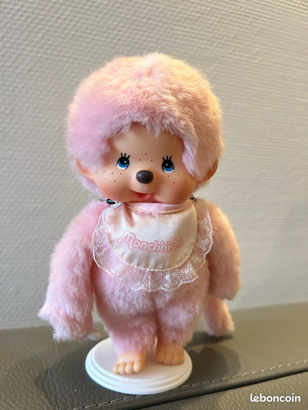 Kiki Monchhichi Tone Rose Pâle - Modèle Rare et Élégant (image 3)