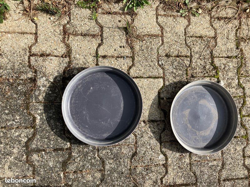 Pot de fleurs grande taille gris lot de 2 (image 6)