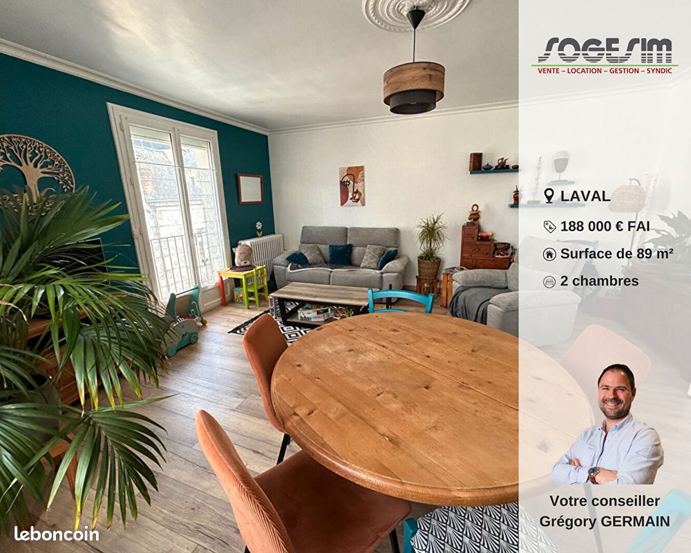 Appartement 3 pièces 90 m² · à Laval · 90 m² · 188 000 €