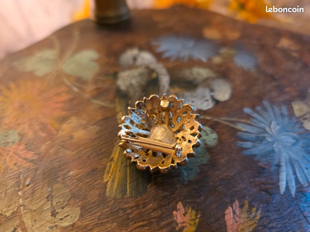 exceptionnelle grande broche ancien bijou vintage Des Années 40