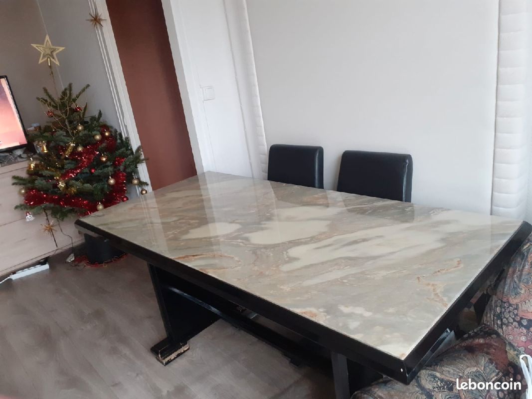 Table marbre noire (image 1)
