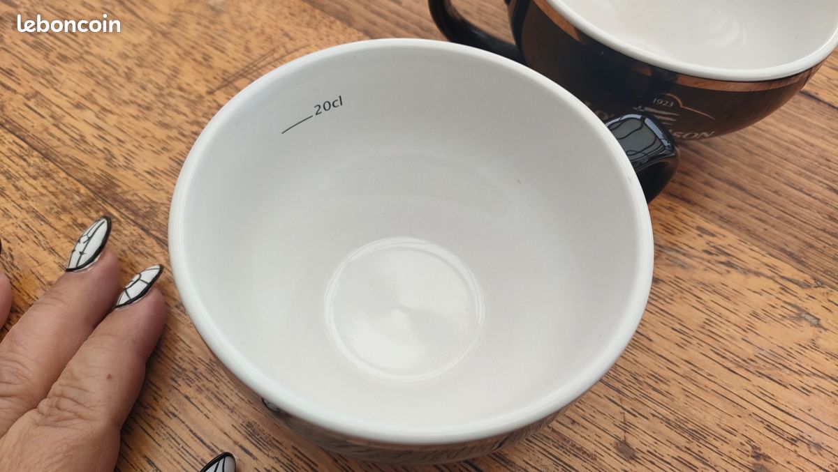 Lot 2 Tasses à Café Loic Raison 20cl - Noir - Neuves