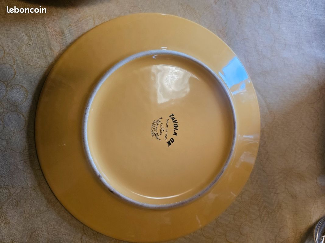 Lot de 3 assiettes modernes jaunes tavola ok (image 3)