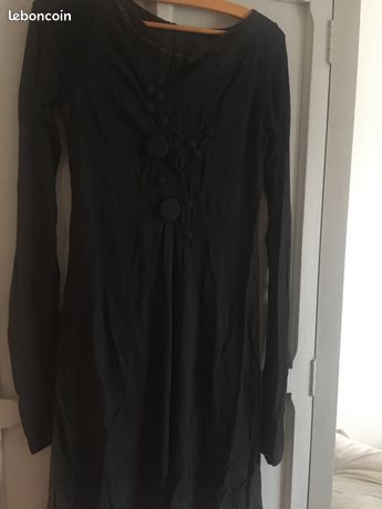 Robe / Tunique Sans Manches Cop Copine - Noir Et Bleu, Modèle Fléchette - Taille 36 Neuve Avec étiquettes