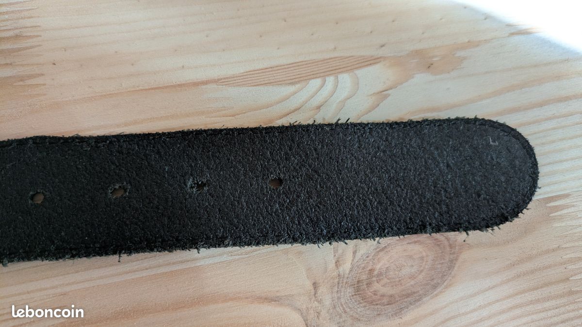 Ceinture cuir WE noire 85 cm (image 10)