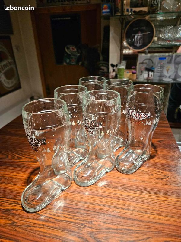 Lot 6 verres à bière 25 cl EDELWEISS , ref OD818