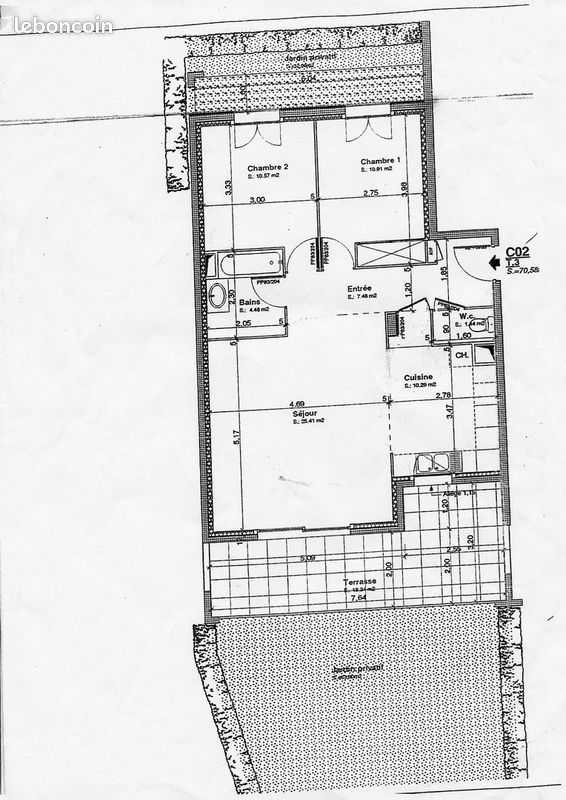 Appartement 3 pièces 71 m² · à Thonon-les-Bains · 71 m² · 1 080 €/mois
