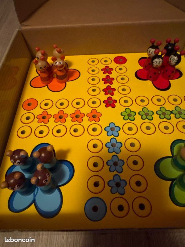 Jeu petit chevaux en bois (image 3)