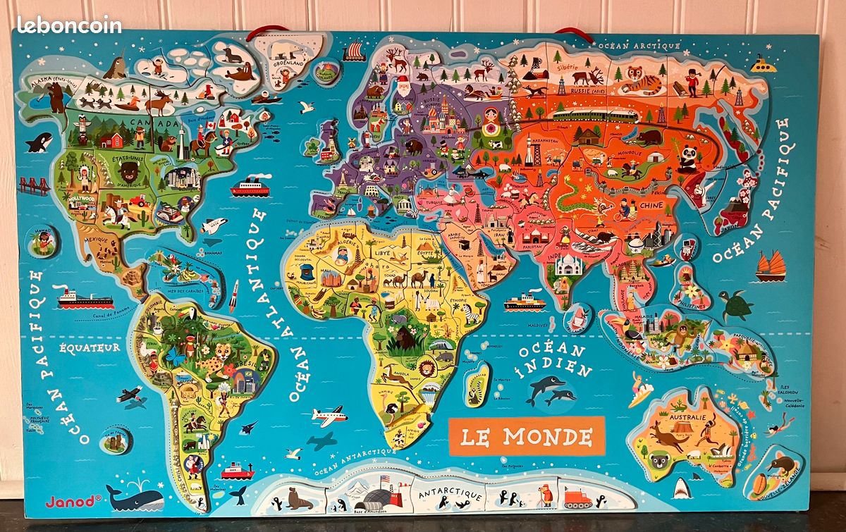 Puzzle planisphère Janod (image 1)