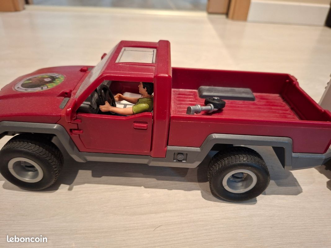 Schleich 42346 Pick-up Et Remorque Pour Cheval Avec Personnages Et Accessoires - Occasion