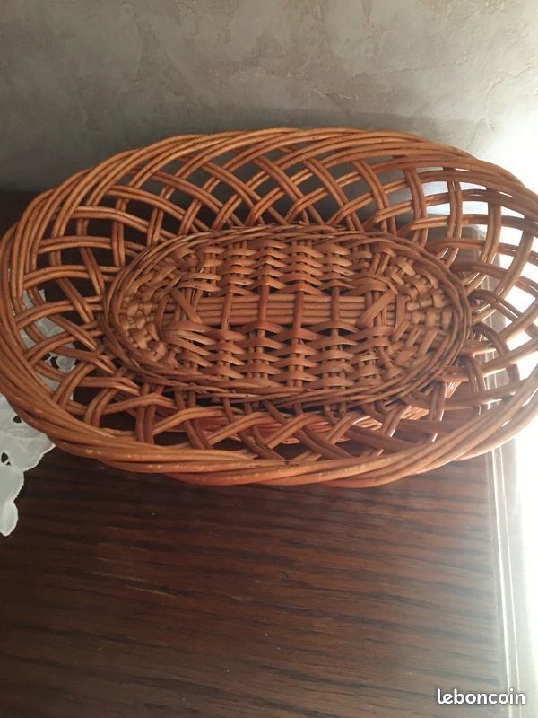 Jolie corbeille rotin - vintage (image 3)