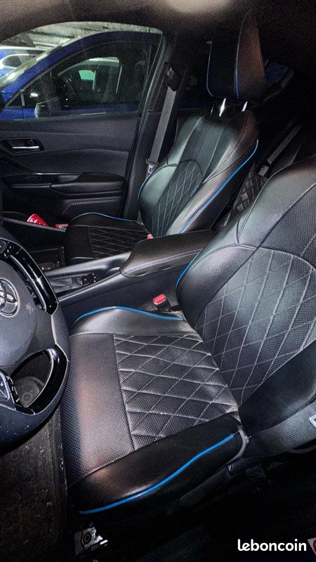 Housses De Siège Voiture Toyota CHR 2018-2021 - Cuir Imperméable 5 Places - Noir