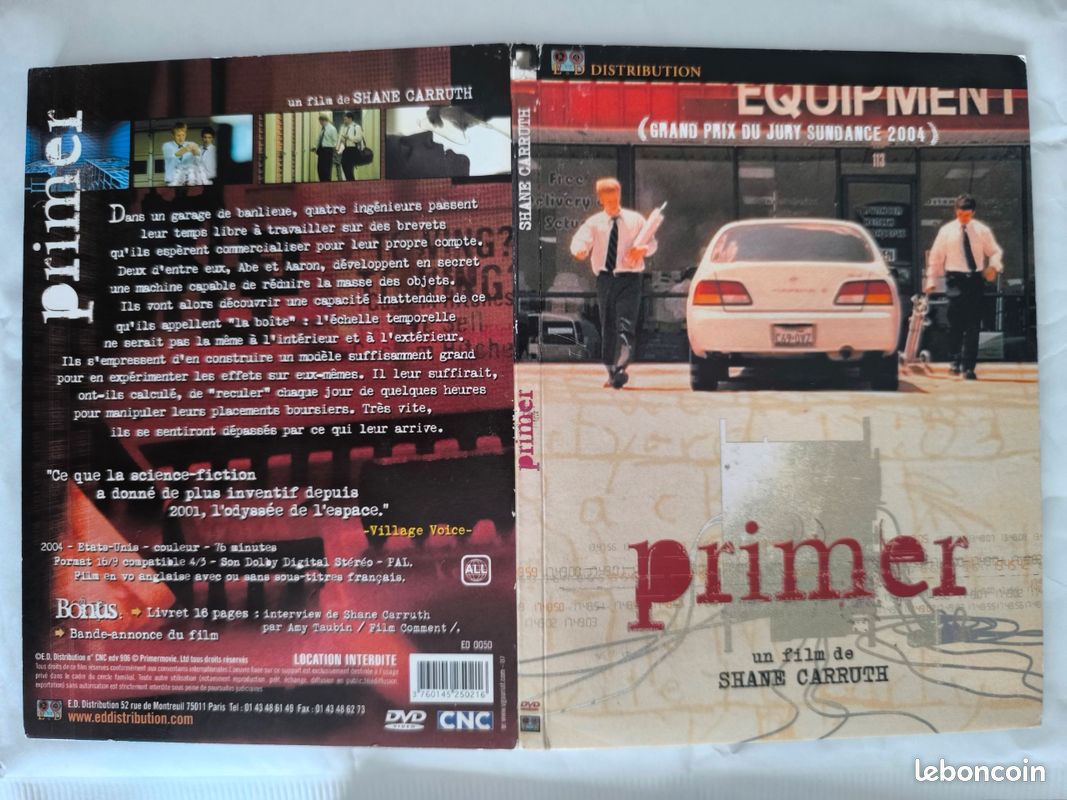 Primer – DVD Édition française ED Distribution avec livret – Rare (image 1)